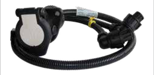 Câble d‘alimentation 15P/24V avec socle de prise 15P/24V (ISO 12098) et 2x connecteurs à 8P (DIN 72580) Erich Jaeger 541083
