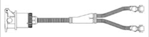 Câble d‘alimentation 15P/24V avec socle de prise 15P/24V (ISO 12098) et 2x connecteurs à 8P — 1,10 m Erich Jaeger 541128