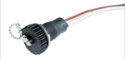 Socle de prise (ISO 4165) avec 2x fils 2,5mm² de 300mm 2P/6-24V(16A) (Baladeuse-) Erich Jaeger 551024