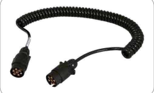 Câble spiralé (ISO 1724 – Type N) 7P/12V — spécifications similaires à ISO 4141-4, 35,00 mm Erich Jaeger 601040