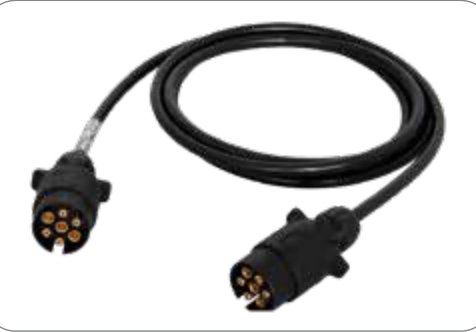 Câble (ISO 1724 – Type N) 7P/12V — 3,50 m Erich Jaeger 601042