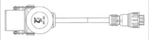 Câble Adaptateur avec fiche de prise 15P/24V (ISO 12098) et connecteur 8P/12V (uniquement fonctions de signalisation) — 11,00 m Erich Jaeger 601057