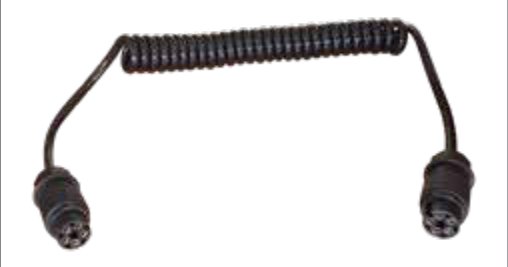 Câble spiralé (Sans norme) 5P/6-24V — 3,00 m, argent (Ag) Erich Jaeger 611140