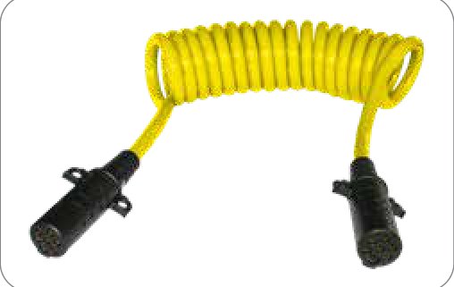 Câble spiralé (SAE J560 Auxiliary, ABS) 7P/12V «ExperTech™» — bulk packaging, 3,50 m Erich Jaeger 611223