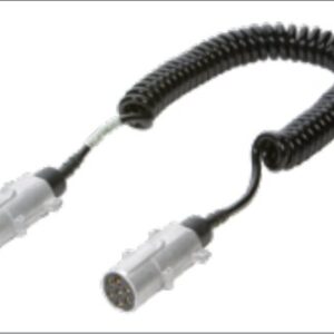 Câble spiralé (ISO 1185 – Type N) 7P/24V Economy — couleur de câble vert JAEGER (RAL 5021), Sachet plastique Erich Jaeger 611030