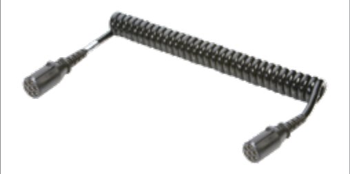 Cordon spiralé 7P/24V (ISO 1185 – Type N) — Version économique, Sans conditionnement Erich Jaeger 611246
