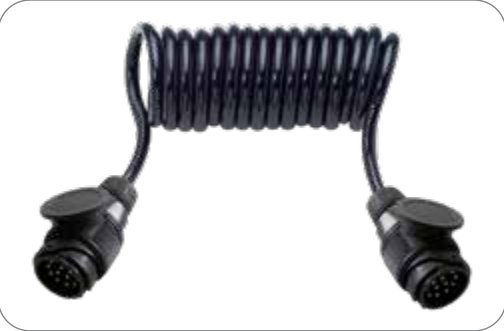 Câble spiralé (ISO 11446) 13P/12V Erich Jaeger 621004