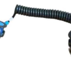 Câble spiralé (Sans norme) pour la transmission vidéo 7P «JAEGER Basic Blue» Erich Jaeger 641362
