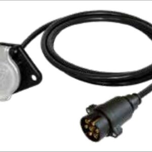 Câble Adaptateur avec fiche de prise 7P/12V (ISO 1724) et socle de prise 7P/12V (SAE J560) Erich Jaeger 651545