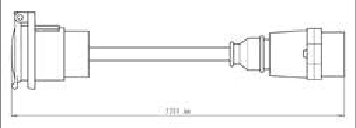 Câble Adaptateur avec fiche de prise 7P/12V (ISO 1724) et socle de prise 7P/12V (SAE J560) Erich Jaeger 651545