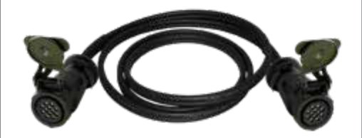 Câble (VG 96927-22) avec 2x fiches de prise 12P/24V avec contacts femelles (selon VG 96923 B1-12S) 12P/24V — 1,80 m Erich Jaeger 651581