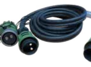 Câble jumelé de 35mm² avec 2x fiches de prises 2P/24V avec bague à visser (selon VG 96917) et 1x coupleur avec bague à visser (selon VG 96917 D001) 2P/24V(135A) — 10,00 m Erich Jaeger 651596