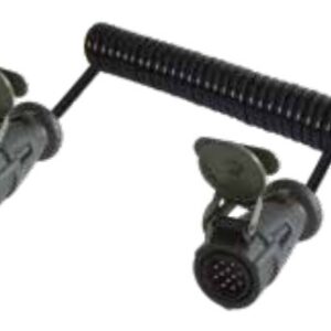 Câble spiralé (VG 96927-22) avec 2x fiches de prise 12P/24V avec contacts mâles (selon VG 96923 B2-12P) 12P/24V — 3,50 m, 4,00 m Erich Jaeger 651940
