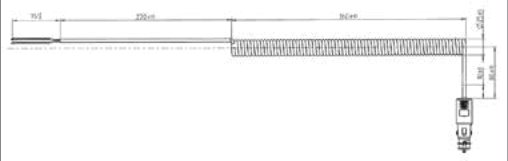 Câble spiralé 2P/6-24V (ISO 4165 – ADR) pour le raccordement d‘une prise de courant Erich Jaeger 652710