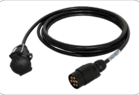 Câble (ISO 1724 – Type N) avec fiche de prise et coupleur 7P/12V (ISO 1724) 7P/12V — 10,00 m, 7x 1,5mm² Erich Jaeger 701007