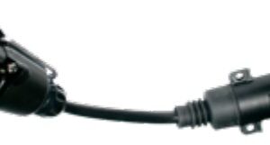 Câble adaptateur court avec fiche de prise 7P/12V (SAE J560) et coupleur 7P/12V (ISO 1724) Erich Jaeger 701016