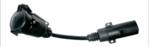 Câble adaptateur court avec fiche de prise 7P/12V (SAE J560) et coupleur 7P/12V (ISO 1724) Erich Jaeger 701016