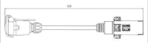 Câble adaptateur court avec fiche de prise 7P/12V (SAE J560) et coupleur 7P/12V (ISO 1724) Erich Jaeger 701016