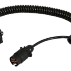 Câble spiralé (ISO 1724 – Type N) avec fiche de prise et coupleur 7P/12V (ISO 1724) 7P/12V Erich Jaeger 701020
