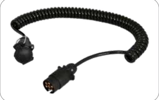 Câble spiralé (ISO 1724 – Type N) avec fiche de prise et coupleur 7P/12V (ISO 1724) 7P/12V Erich Jaeger 701020