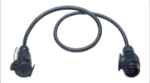 Câble Adaptateur avec fiche de prise 13P/12V (ISO 11446) et coupleur 7P/12V (ISO 1724) — Sachet plastique Erich Jaeger 711016
