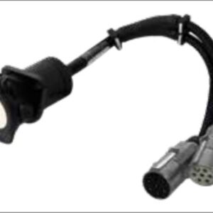 Câble Adaptateur avec 2x fiches de prise 7P/24V (ISO 1185 + ISO 3731) et socle de prise 15P/24V (ISO 12098) Erich Jaeger 711058