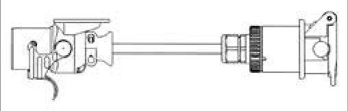 Câble Adaptateur avec fiche de prise 13P/24V (similaire ISO 12098) et socle de prise 15P/24V (ISO 12098) Erich Jaeger 711071
