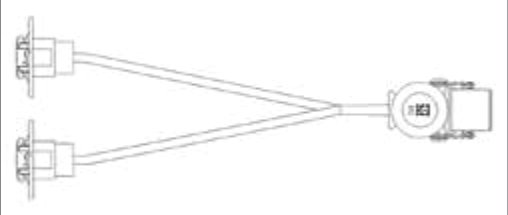 Câble Adaptateur avec fiche de prise 15P/24V (ISO 12098) et 2x socles de prise 7P/24V en plastique renforcé (ISO 1185 + ISO 3731) — 0,50 m Erich Jaeger 711086