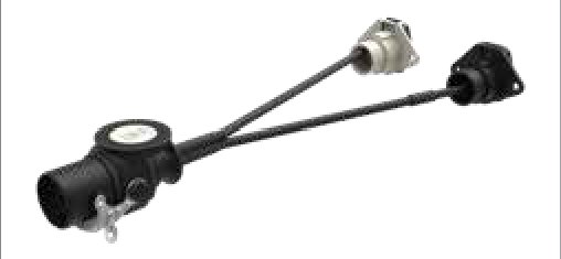 Câble Adaptateur avec fiche de prise 15P/24V (ISO 12098) et 2x socles de prise 7P/24V en plastique renforcé (ISO 1185 + ISO 3731) — 0,30 m Erich Jaeger 711090