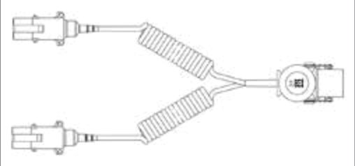 Cordon Adaptateur avec fiche de prise 15P/24V (ISO 12098) et 2x fiches de prise 7P/24V en aluminium (ISO 1185 + ISO 3731) Erich Jaeger 711122