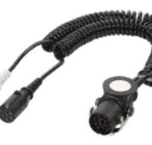 Cordon Adaptateur Economique avec fiche de prise 15P/24V (ISO 12098) et 2x fiches de prise 7P/24V en plastique renforcé (ISO 1185 + ISO 3731) — contacts dont 13 connectés, Sans conditionnement Erich Jaeger 711009