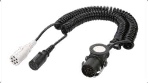 Cordon Adaptateur Economique avec fiche de prise 15P/24V (ISO 12098) et 2x fiches de prise 7P/24V en plastique renforcé (ISO 1185 + ISO 3731) — Sachet plastique Erich Jaeger 711218