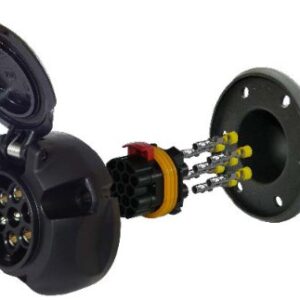 Socle prise 7 pôles 12V étanche ISO 1724 Erich Jaeger 101371