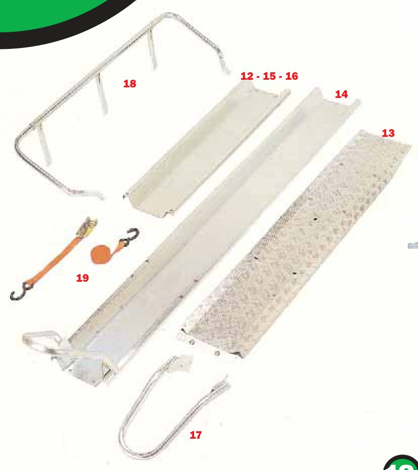 Rampe de Chargement — Long.1 m PM011/PM021/PM031/PM 300/CH 450/750 Erdé RC 001