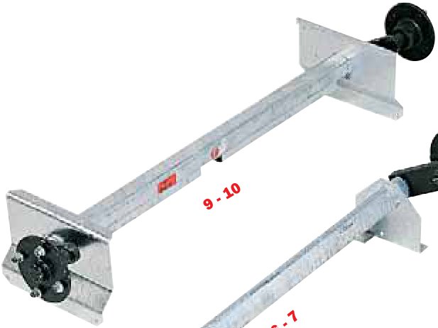 Essieu Châssis 450 — 450kg EAB 1110mm-Voie 1400 mm Erdé 09191541