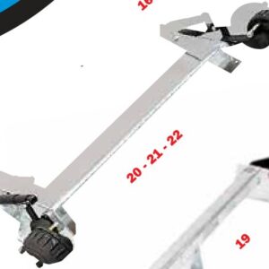 Essieu DAXARA 157/158 — 750kg EAB 1010mm-Voie 1250mm Erdé 09191537