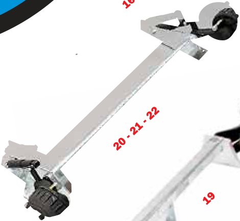 Essieu DAXARA 157/158 — 750kg EAB 1010mm-Voie 1250mm Erdé 09191537