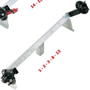 Essieu 102 — 400kg EAB 870mm-Voie 1035mm Erdé 09191530
