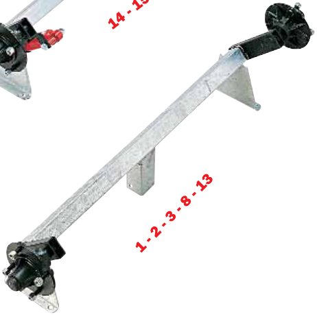 Essieu 132 — 450kg EAB 1010mm-Voie 1185mm Erdé 09191533