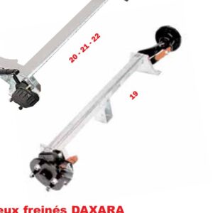 Essieu DAXARA 237/8-237/9X4-218 — 750kg EAB 1305mm-Voie 1630mm Erdé 09191513
