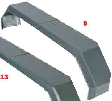 Garde boue — 234X4 – 232X4 – 237X4 — (13 pouces) – bords roulés Erdé 09192734