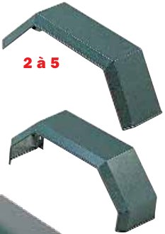 Garde boue — 102 & 107 — (8 pouces) bords roulés Erdé 09191670