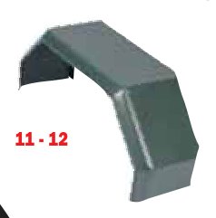 Garde boue DAXARA — 158 — (13 pouces) vert – bords arrondis roulés Erdé 09192730