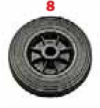 Roulette de roue jockey Ø 160mm Erdé 09191701