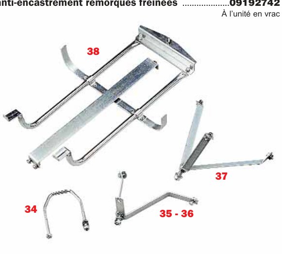 Support roue de secours — CH 451/751 Erdé SP 451
