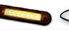Feu de gabarit orange LED 12-30 V Fristom FT-073 Z LED LONG DARK