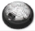 Plafonnier à LED, 12-30V, rond, noir, avec interrupteur Fristom FT-160 CZ W LED