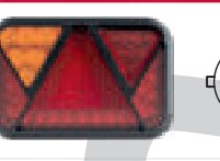 Feu arrière LED 5 fonctions gauche 12 V — baïonnette 5 broches Fristom FT-270 L NT LED O PM BAJONET 5 PIN