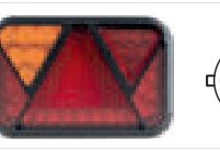 Feu arrière LED 5 fonctions gauche 12 V — baïonnette 5 broches Fristom FT-270 L NT LED PM BAJONET 5 PIN