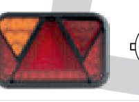 Feu arrière LED 6 fonctions gauche 12 V — baïonnette 5 broches Fristom FT-270 L TB LED O PM BAJONET 5PIN